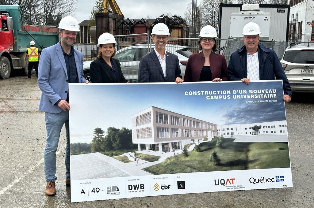 Pelletée de terre officielle pour le nouveau campus de l’UQAT à Mont-Laurier