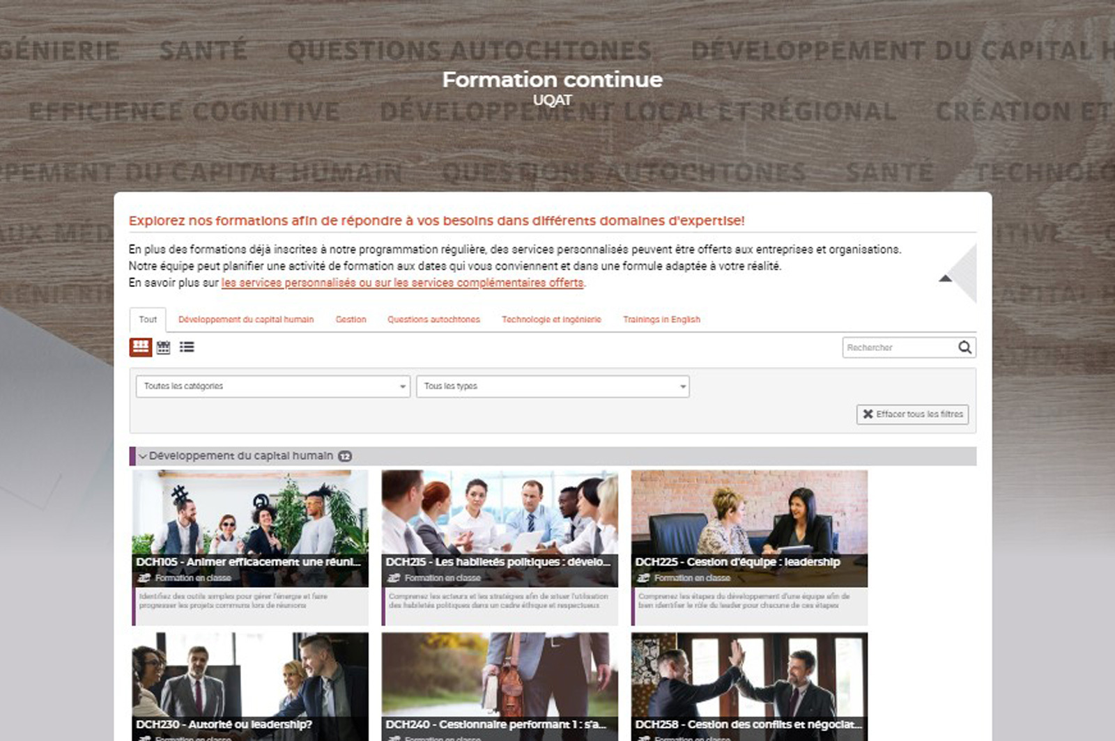 Des formations accessibles  à distance et une nouvelle plateforme pour le Service de la formation continue  de l'UQAT