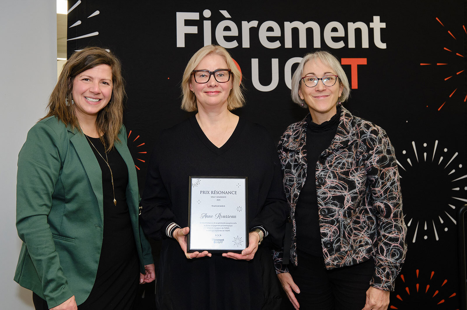 Anne Rousseau, récipiendaire du Prix Résonance – volet Générosité