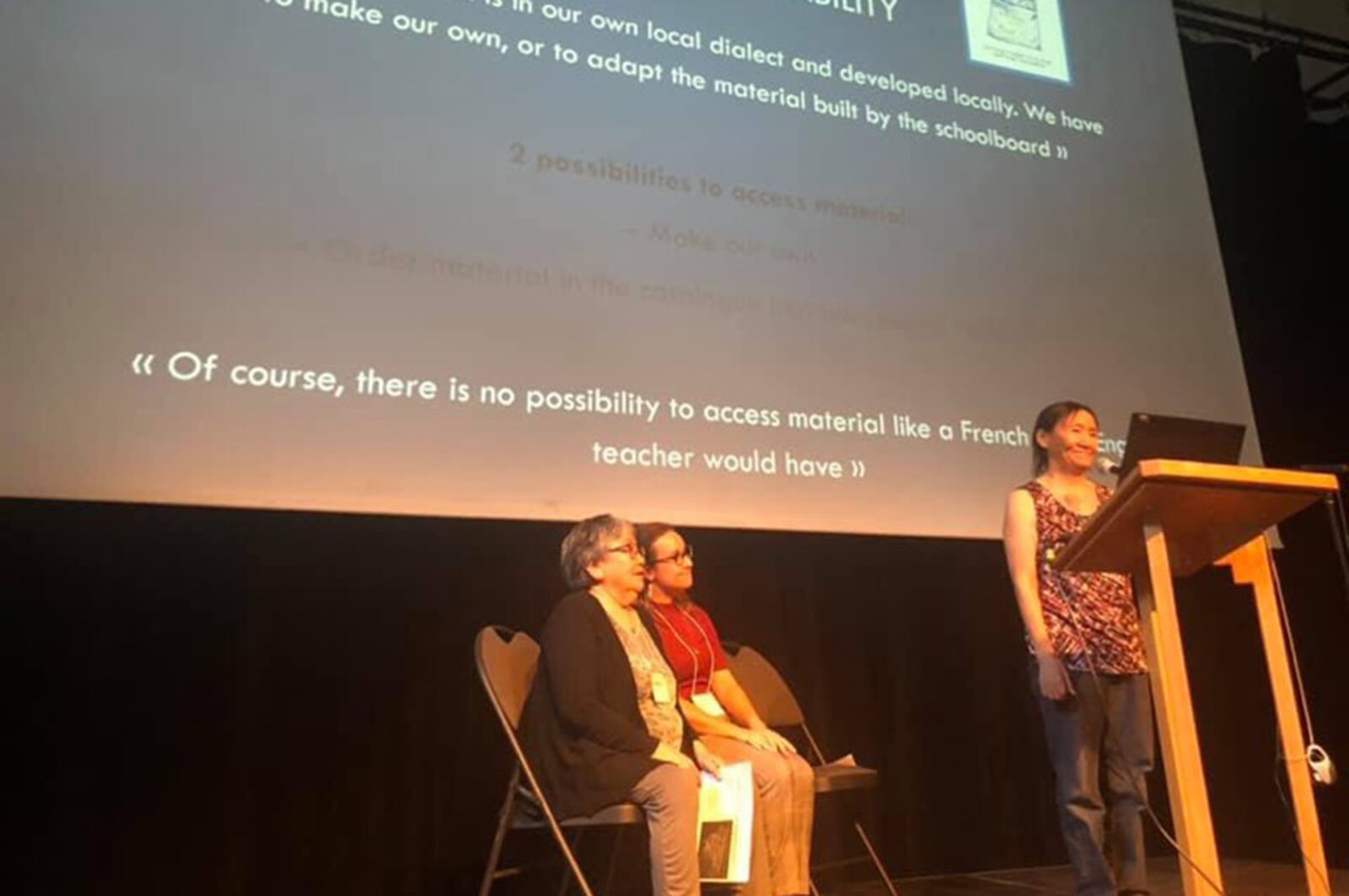 Plusieurs intervenants inuit impliqués  lors de la session thématique de l'EDRACCÉA au 21<sup>e</sup> Congrès  d'Études Inuit